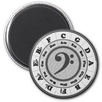 Bass Clef Circle Of Fifths Magnet by chmayer at Zazzle