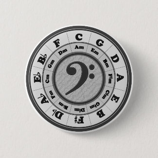 Bass Clef Circle of Fifths Pinback Button