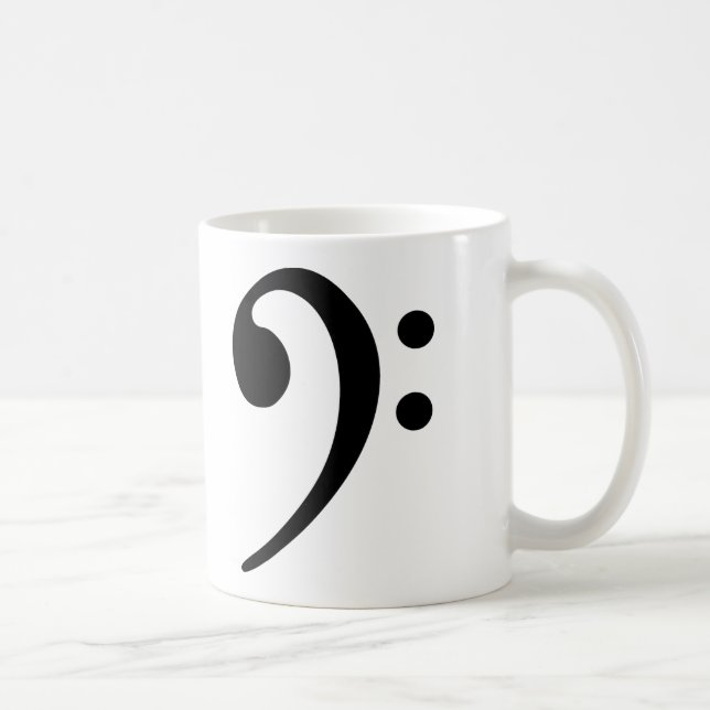 Bass clef coffee mug (Right)