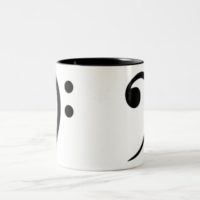 Bass Clef Coffee Mug (Large) (Center)
