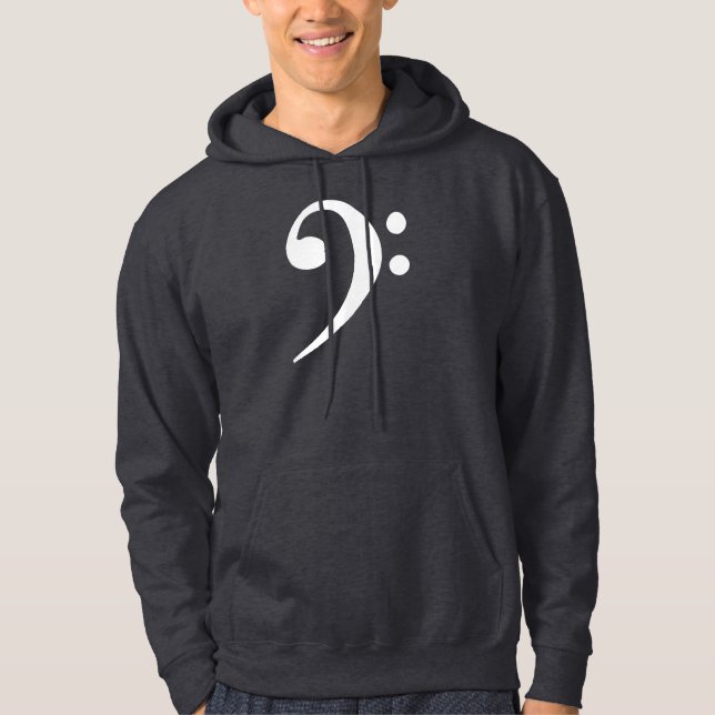 Bass clef Dark Hoodie (Front)