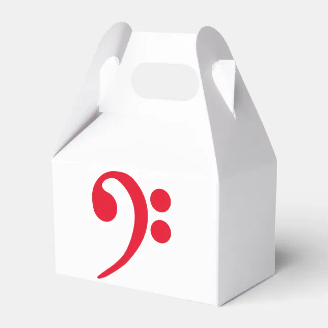 ハットBOX風オブジェ2個set(White)    ハンドメイド雑貨 Bass Clef Drawing Favor Box | Zazzle