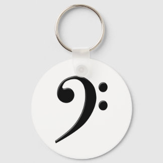 Bass Clef - F Clef Music Symbol Keychain