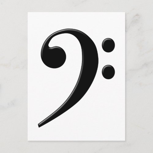 Bass Clef _ F Clef Music Symbol Postcard