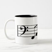 Bass Clef Fab Dad Coffee Mug Music Notes