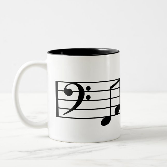 Bass Clef Fab Dad Coffee Mug Music Notes (Left)