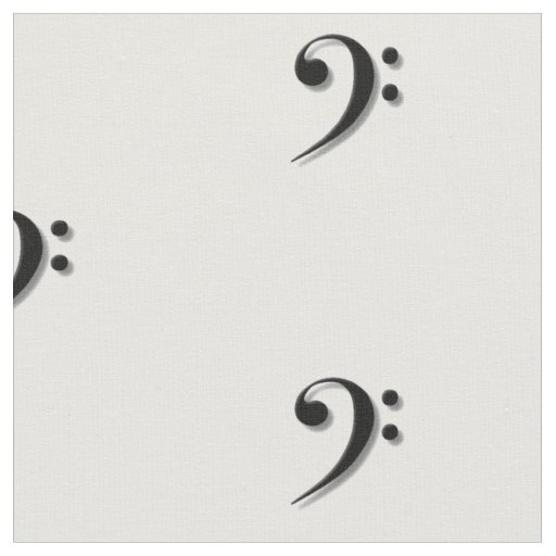 Bass Clef Fabric by Leslie Harlow