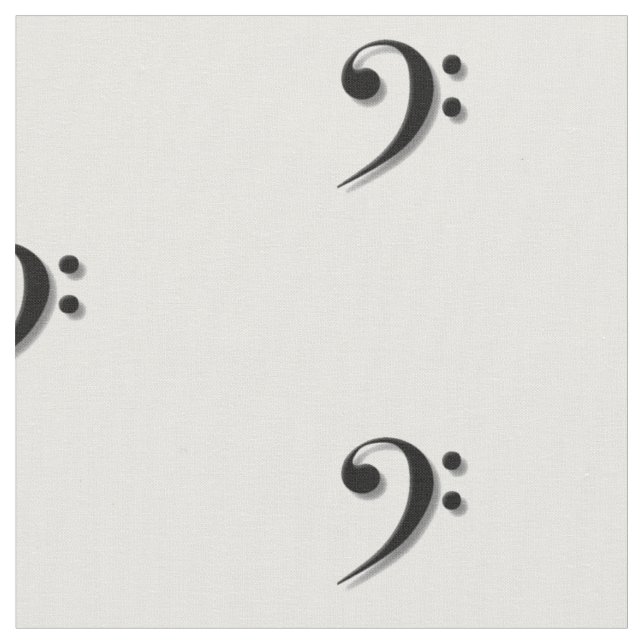Bass Clef Fabric by Leslie Harlow (Close Up)