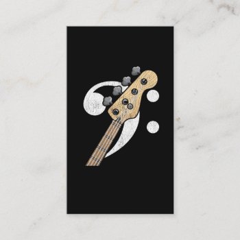 Bass Clef Guitar Bass Player Musician Business Card by Designer_Store_Ger at Zazzle