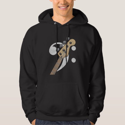 Bass Clef Guitar Bass Player Musician Hoodie