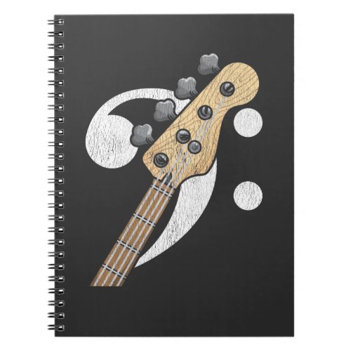Bass Clef Guitar Bass Player Musician Notebook