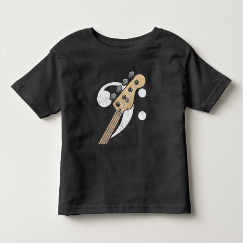 Bass Clef Guitar Bass Player Musician Toddler T_shirt