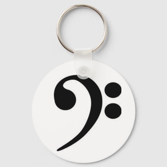 Bass Clef Keychain (Front)