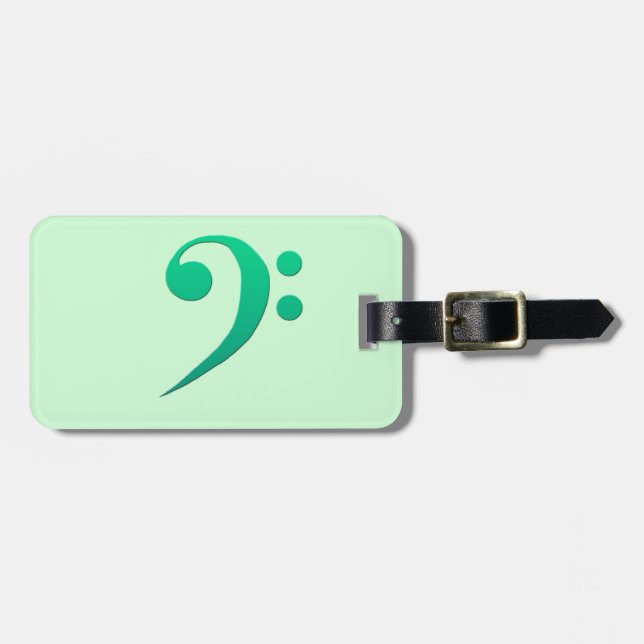bass clef luggage tag (Front Horizontal)