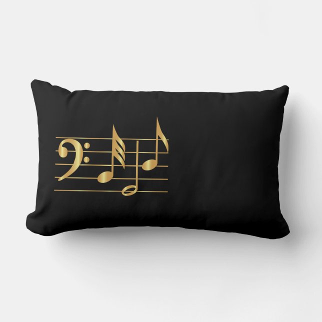 Bass clef lumbar pillow (Front)