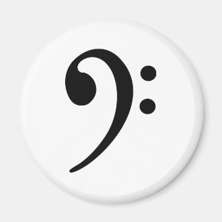 Bass clef magnet