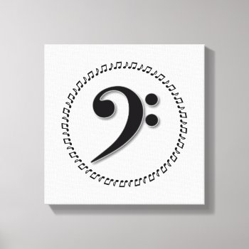 Bass Clef Music Note Design Canvas Print by warrior_woman at Zazzle