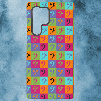 Bass Clef Musical Pattern Samsung Galaxy S22 Ultra Case