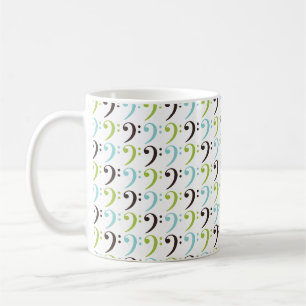 Bass Clef Musician Gift Band Orchestra Multicolor Coffee Mug