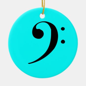 Bass Clef Ornament by inkles at Zazzle