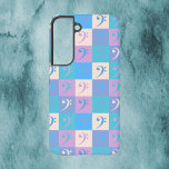 Bass Clef Pattern Music Pastel Samsung Galaxy S22 Case<br><div class="desc">Are you looking for a music theme phone case?  This phone case features a pattern of bass clef music symbols in blue,  purple,  pink and yellow.</div>