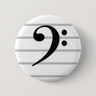 Bass Clef Pinback Button