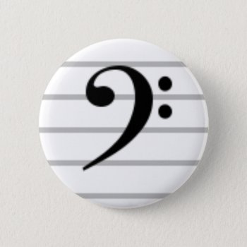 Bass Clef Pinback Button by Emily_E_Lewis at Zazzle