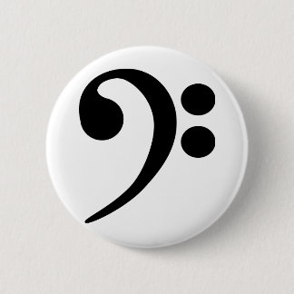 Bass Clef Pinback Button