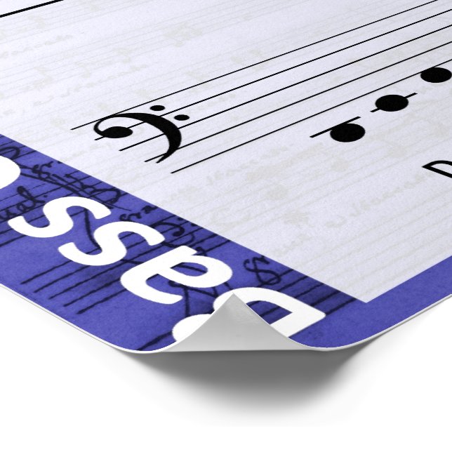 Bass Clef Poster (Corner)
