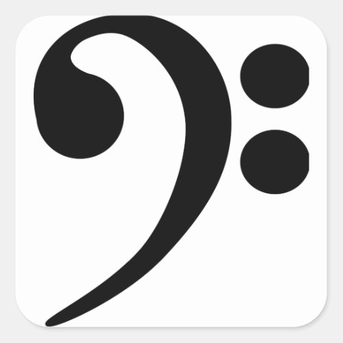 Bass Clef Square Sticker