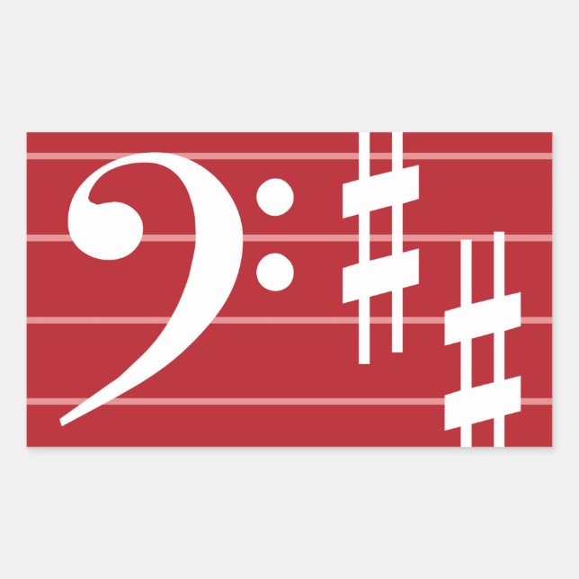 Bass Clef Sticker (Front)