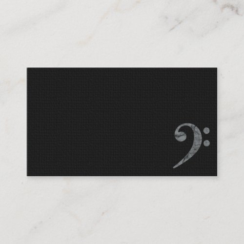 Bass Clef Symbol Grey Musician Business Card