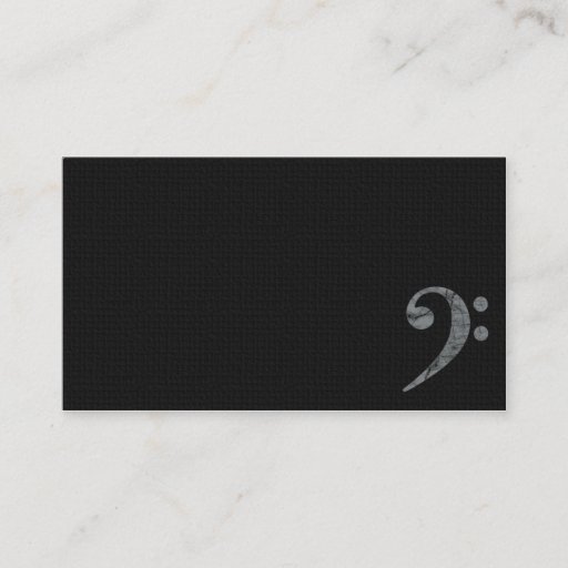 Customizable Bass Clef Symbol Grey Musician Business Card