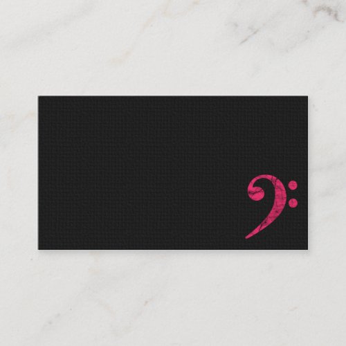 Bass Clef Symbol Vermillion Musician Business Card