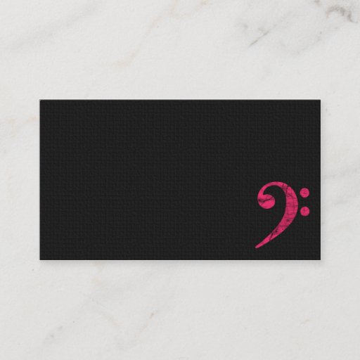 Customizable Bass Clef Symbol Vermillion Musician Business Card