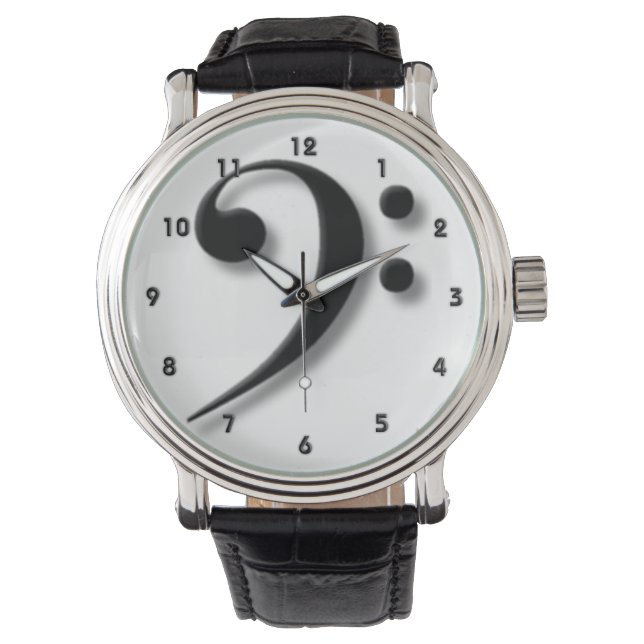 Bass Clef Watch by Leslie Harlow (Front)