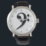 Bass Clef Watch. Watch<br><div class="desc">Great gift for the cellist,  the bass,  the bassist or any music lover!</div>