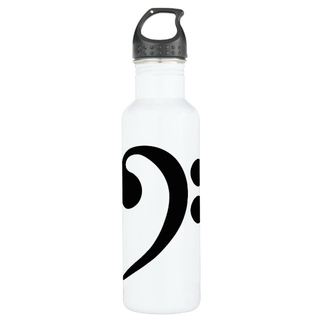 Bass Clef Water Bottle (Front)
