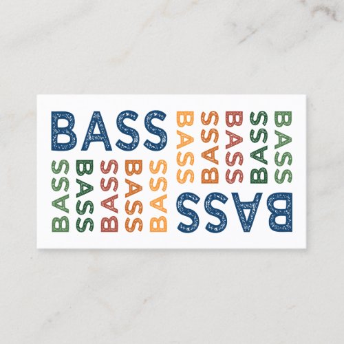 Bass Colorful Business Card