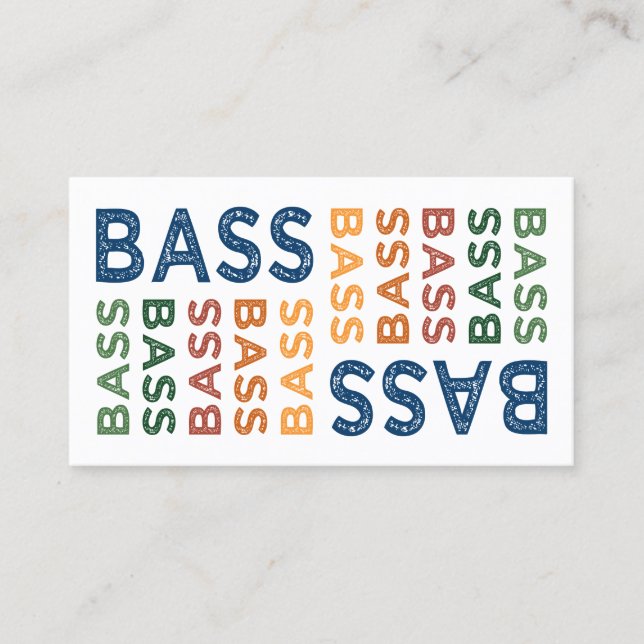 Bass Colorful Business Card (Front)