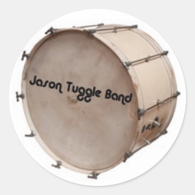 Bass Drum Classic Round Sticker (Front)
