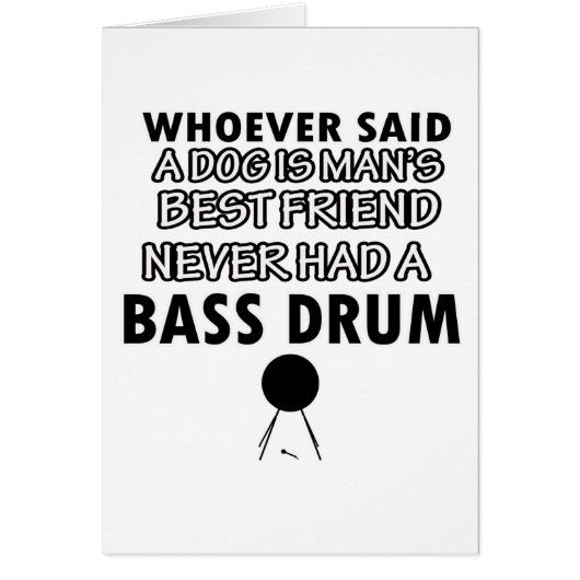 bass drum Dance Designs Cards (Front)