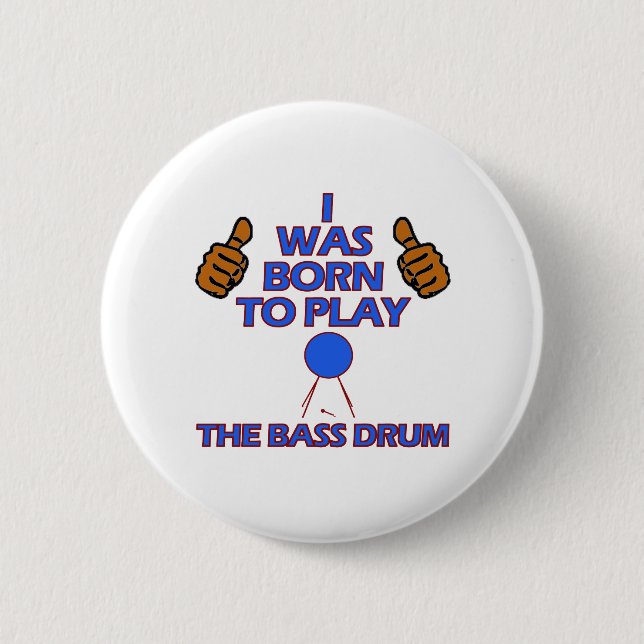 bass drum Musical designs Button (Front)