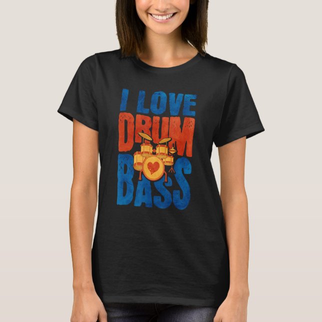 Bass Drum Set Cool Drummer Kit 10 T-Shirt (Front)
