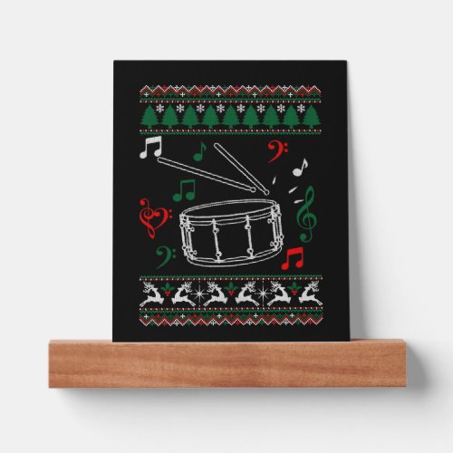 Bass Drum Ugly Christmas Sweater Picture Ledge