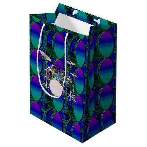 Bass Drums and Set Shades of Blue Pattern Gift Bag