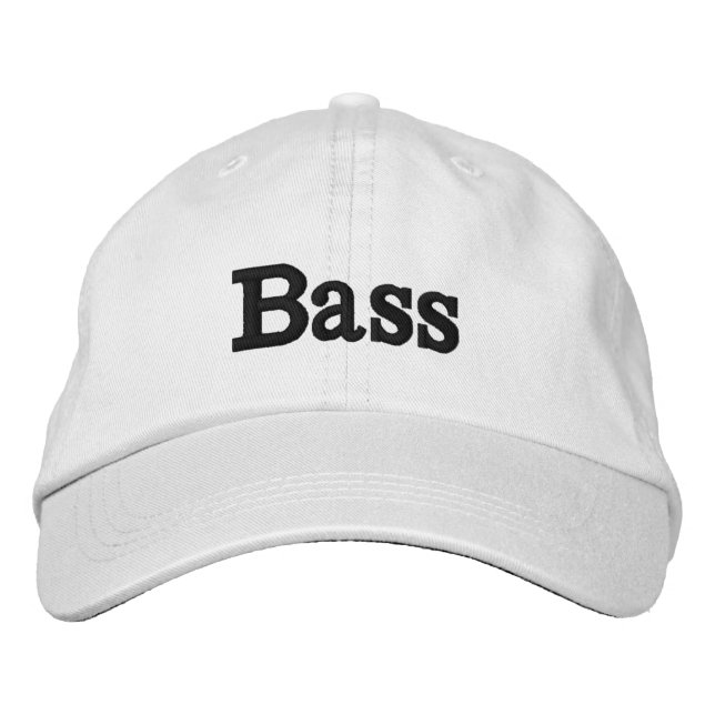 Bass Embroidered Baseball Cap (Front)