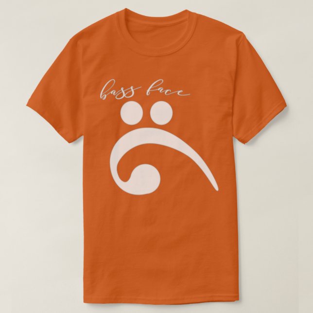 bass face funny bass clef guitar string instrument T-Shirt (Design Front)