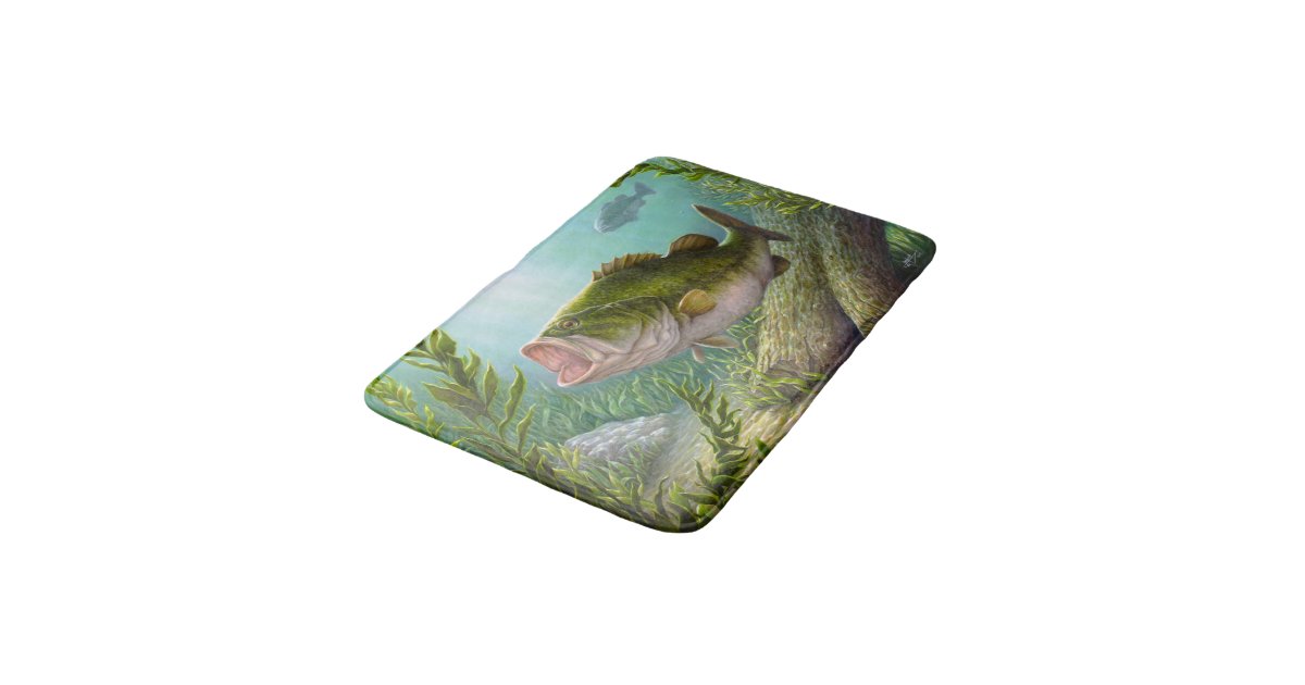 Bass Fish Bathroom Mat | Zazzle