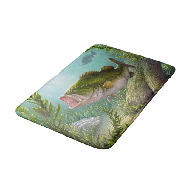 Bass Fish Bathroom Mat (Angled)